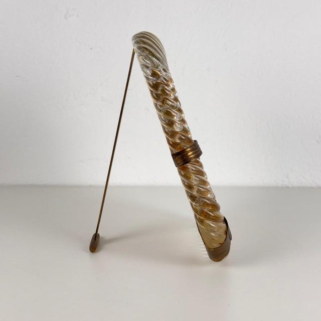 Murano Glass and Brass Photo Frame by Ercole Barovier for Barovier & Toso, 1940s For Sale - Image 3 of 18