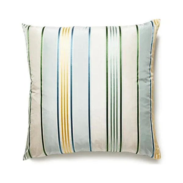 Traditional The House of Scalamandré Charlotte Stripe Pillow, Celadon For Sale - Image 3 of 3