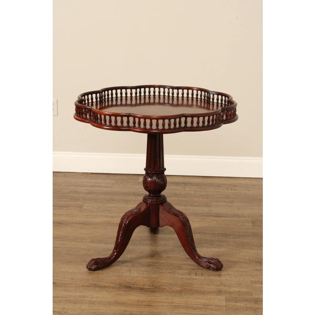 Wellington Hall Carved Mahogany Tea Table For Sale - Image 9 of 12