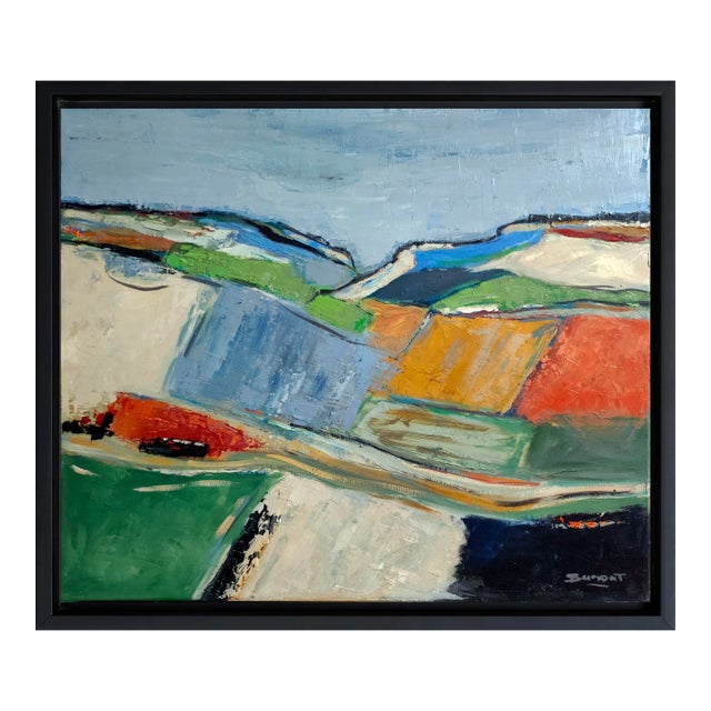 Agros, Abstract Landscape, Expressionism From Sophie Dumont, Framed For Sale