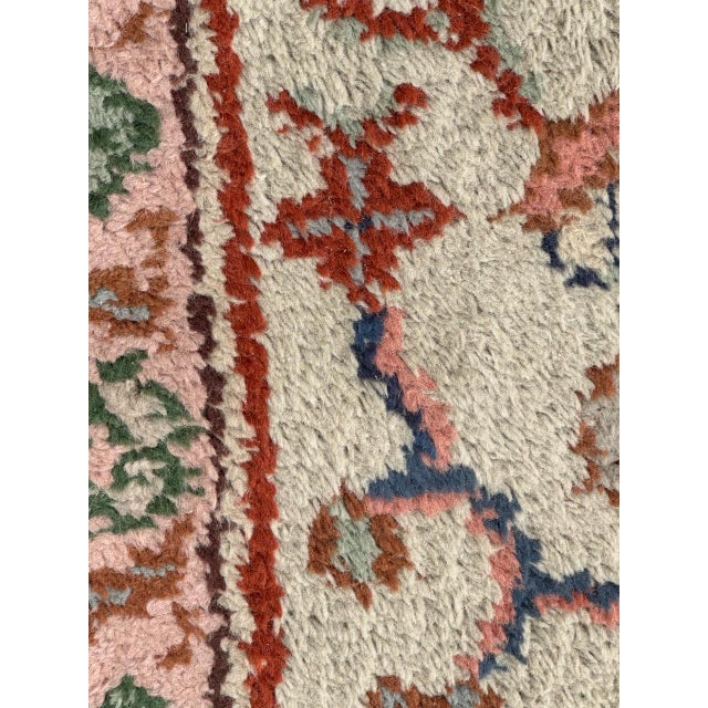 Green Antique Moroccan Oushak Style Rug, 1920s For Sale - Image 8 of 17