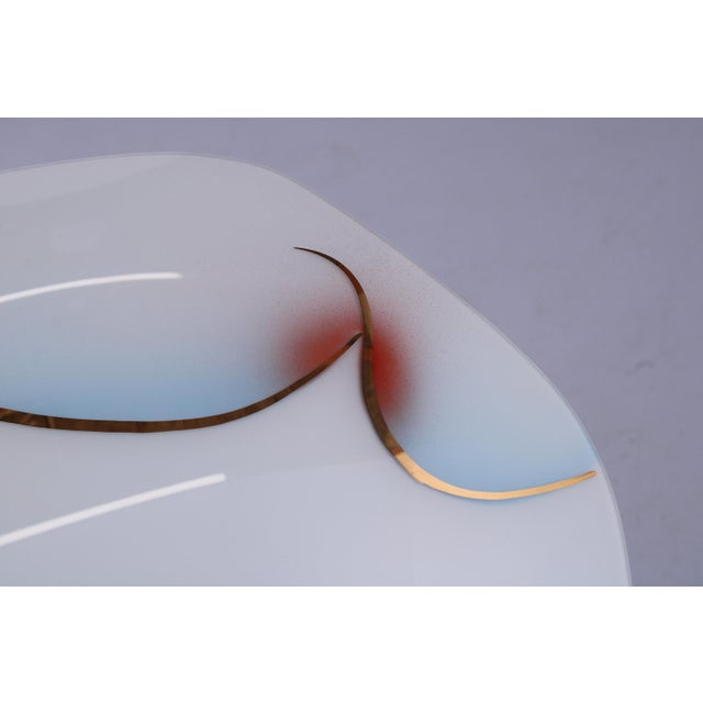 Glass Colored Dish Ceiling Lamp, 1950s For Sale - Image 13 of 15