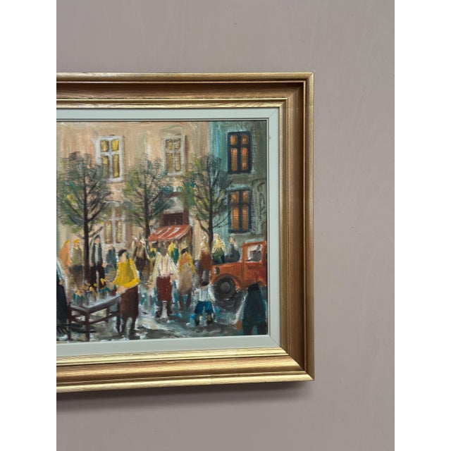 Arne Wallsten, Market Scene, 1960s, Oil Painting on Canvas, Framed For Sale - Image 12 of 18