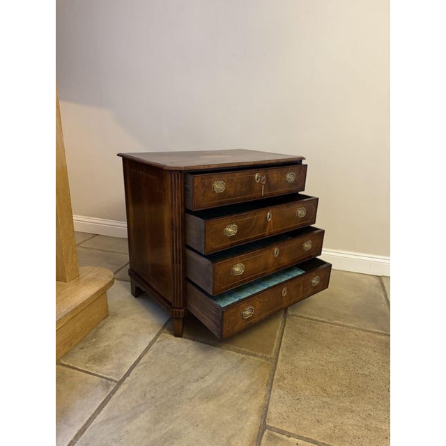 Antique George III Mahogany Inlaid Chest of Drawers, 1900 For Sale - Image 6 of 7
