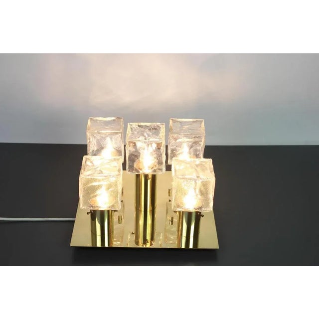 Kalmar Large Austrian Murano Ice Glass Flush Mount from Kalmar, 1960s For Sale - Image 4 of 8