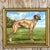 Textile Vintage Regency Signed Oil Painting of Dog For Sale - Image 7 of 8