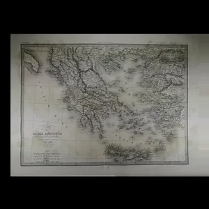 Antique Map of Ancient Greece Around Roman Times. An Original 1838 Edition by Pierre M Lapie Map.