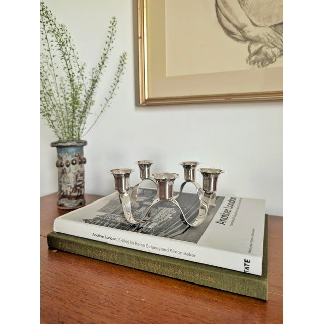 Antique Georgian Silver Plated Circular Waveform Candleholder by Charles Wright For Sale - Image 12 of 12