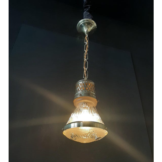 Small Pendant Light from Holophane, 1920s For Sale - Image 11 of 13
