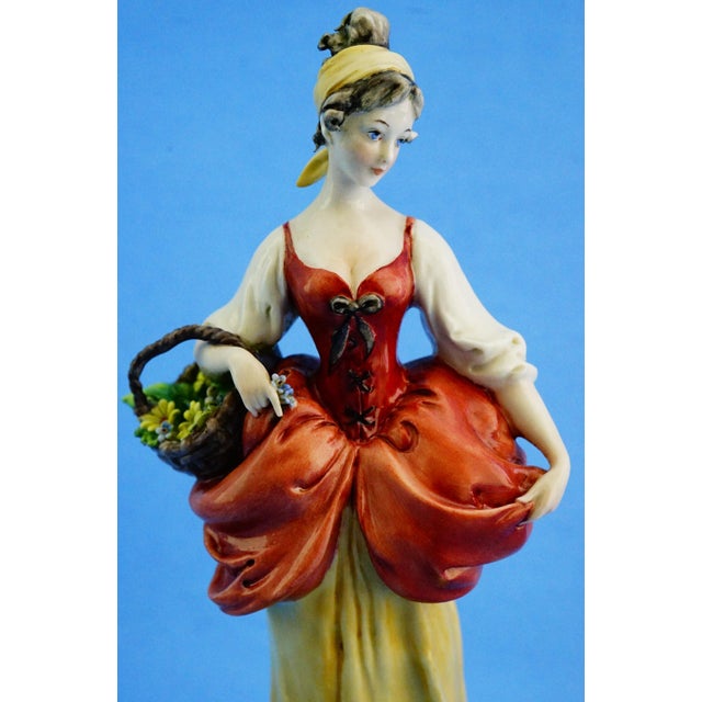 20th Century Porcelain Figurine by Giuseppe Cappè in the style of Capodimonte, Italy For Sale - Image 11 of 18