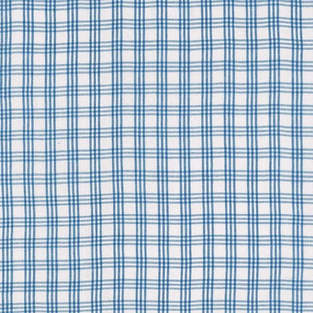 Sample - Schumacher Imogen Fabric in Bleu For Sale