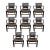 Dessin Fournir Leather Dining Arm Chairs- A Set of 8 For Sale