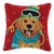 Holiday Lab with Hat Hook Pillow 16" x 16" For Sale
