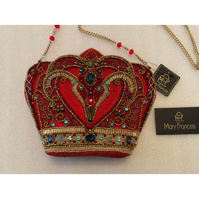 Mary Frances Crimson Queen Handbag For Sale - Image 4 of 5