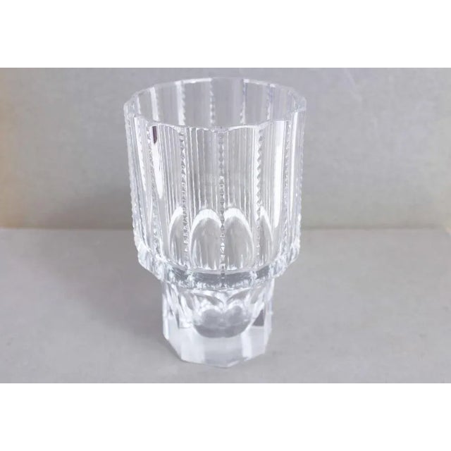 Crystal Art Deco Style Vase, 1970 For Sale - Image 4 of 11