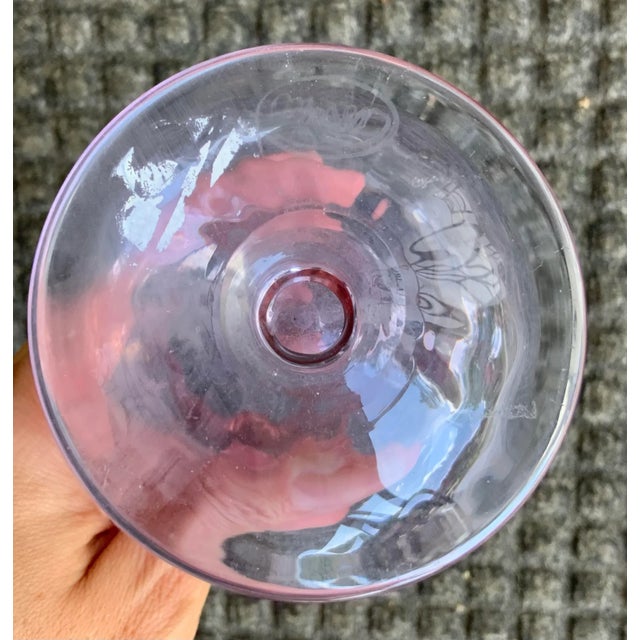 Moser Glassworks Vintage Moser Alexandrite Art Glass Vase For Sale - Image 4 of 7