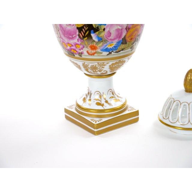Antique German Meissen Porcelain Painted & Gilt Decorative Covered Urn For Sale - Image 9 of 13
