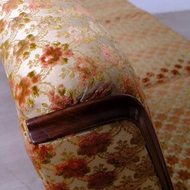 Vintage Regency Italian Three-Seater Velvet Sofa, 1950s For Sale - Image 15 of 18