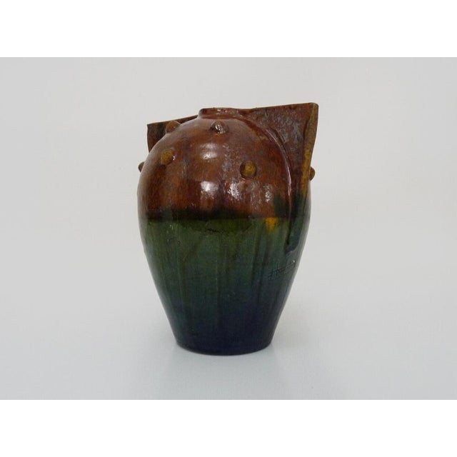 Warm-Flamed Sandstone Vase, 1980s For Sale - Image 4 of 11