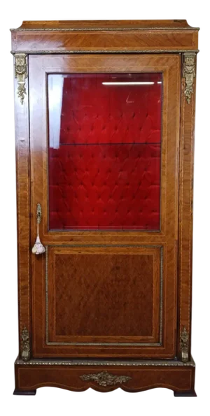 Louis XVI Style Display Case in Marquetry, Late 20th Century