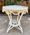 Here is a charming vintage wicker and rattan side table featuring wonderfully detailed woven construction and a softly...