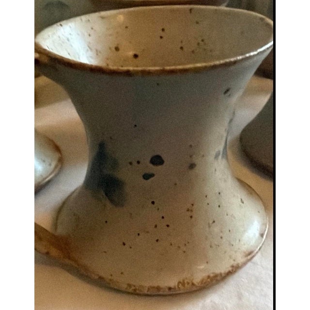 1990s Ceramic Pitcher & Cup Set With Tray For Sale In Greenville, SC - Image 6 of 8
