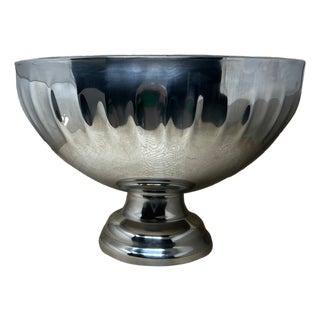 Large Stainless Steel Silver Magnum Champagne and Wine Beverage Party Bucket For Sale