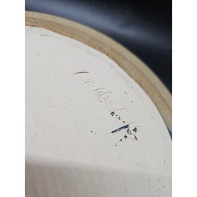 Vintage Studio Art Pottery Plate, Signed