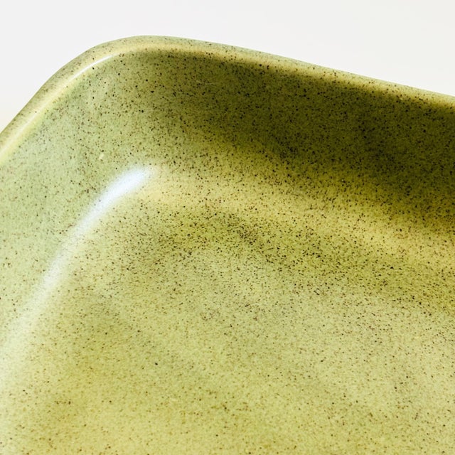 Haeger Speckled Green Rectangular Pottery Serving Tray For Sale In San Francisco - Image 6 of 8