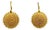 Vintage 22k Gold Hand-Granulated Sunflower Earrings, Pair For Sale
