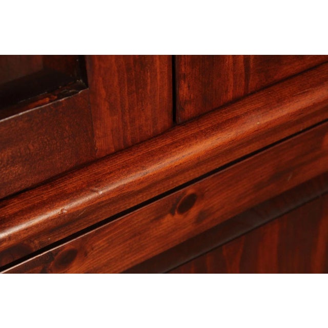 Brown Custom Quality Pine Corner Cupboard For Sale - Image 8 of 12