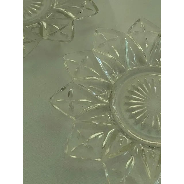 Vintage Federal Glass Flower Petal Trinket Dishes- Set of 3 For Sale In New York - Image 6 of 7