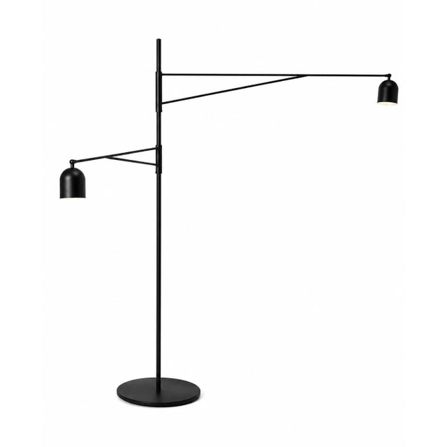 Anatomy Design for Karakter “Awkward” Double-Arm Black Metal Floor Lamp For Sale - Image 4 of 4
