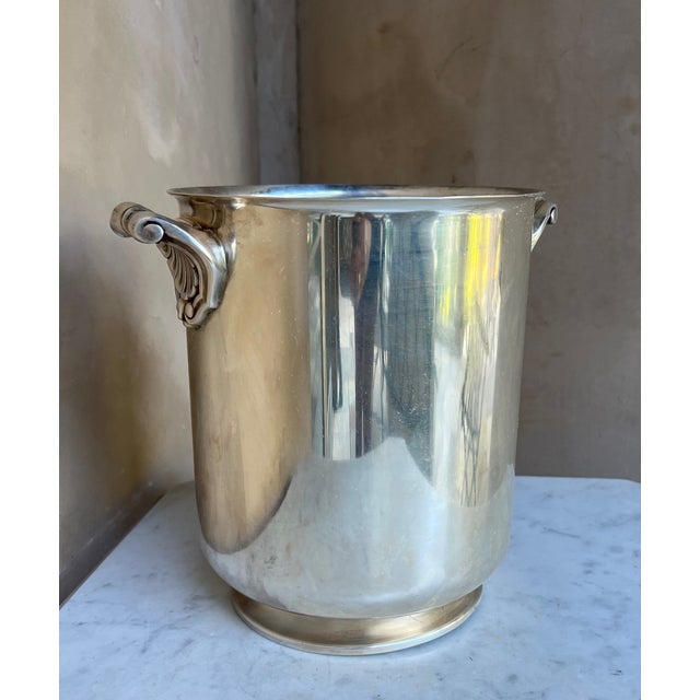 Christofle French Silverplated Champagne Bucket For Sale - Image 9 of 11