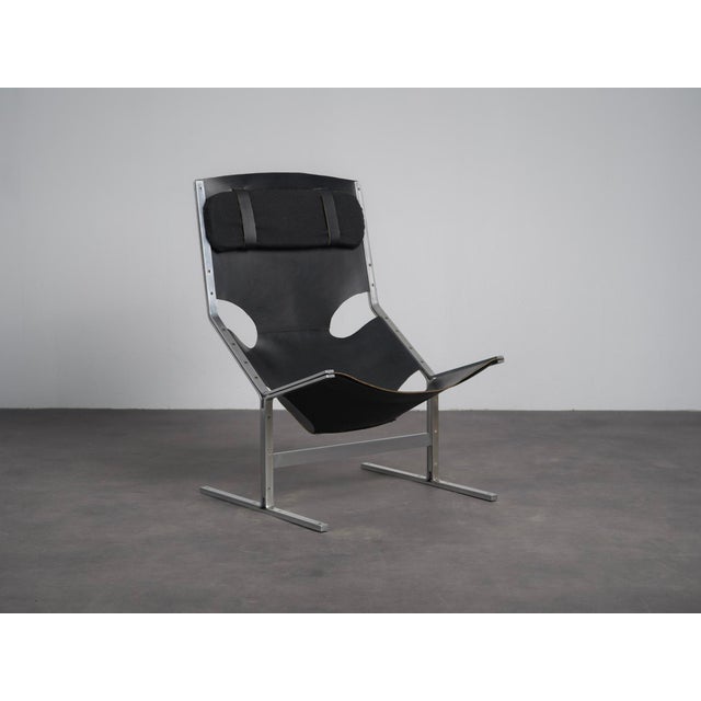 Vintage Dutch Leather Lounge Chair by Pierre Thielen for Metz & Co., 1960s For Sale - Image 10 of 10