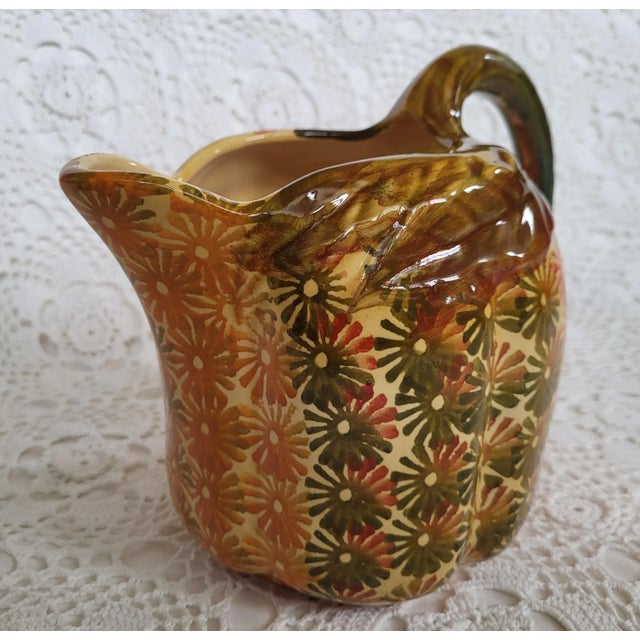 1960s Hand Painted in Italy Ceramic Pitcher For Sale - Image 13 of 13