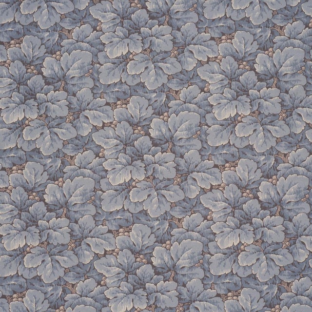 Sample - Boråstapeter Waldemar Fabric In Blue For Sale