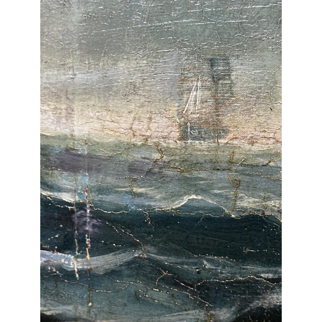Large Victorian Marine Oil Painting of the Harland & Wolff Clipper Slieve Roe | Attributed to Lai Fong (Fl. 1870–1910) For Sale - Image 9 of 18
