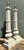 This exceptional pair of vintage cast iron lamps exudes a timeless architectural grandeur, drawing inspiration from...