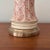 Ceramic Vintage Mid-Century Tall Ceramic Pink Floral Toile Pattern Lamp W/ Gold Accents For Sale - Image 7 of 10