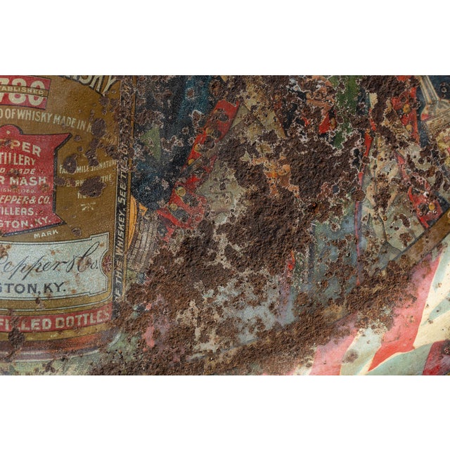 Metal Pre-Prohibition "Old Pepper" Whiskey Litho Ad Tray For Sale - Image 7 of 7