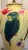1960s Glass Decoupage Parrot and Flower Lamps and Lamp Work Finials - a Pair For Sale - Image 4 of 5