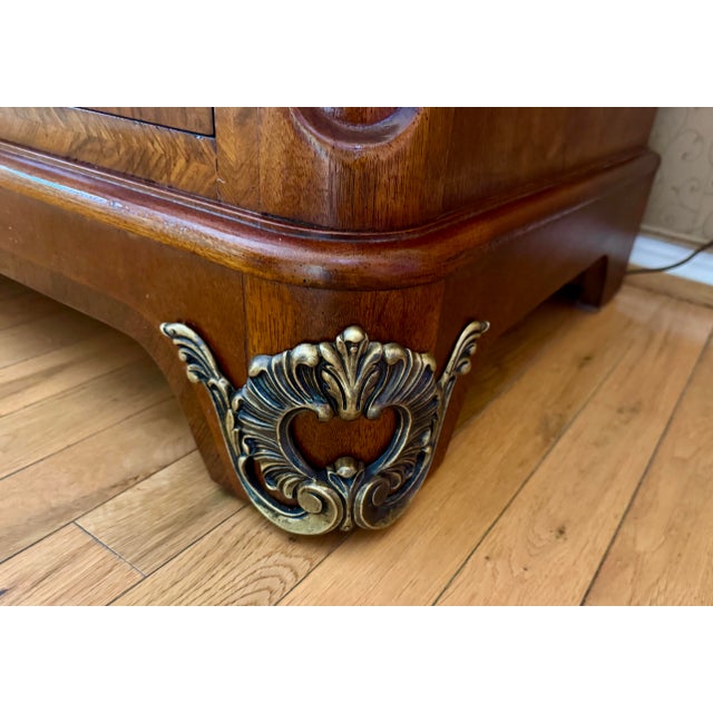 Pair (2) Henredon Three Drawer Chests of Drawers-Nightstands Gorgeous Bookend Matched Wood For Sale - Image 10 of 12