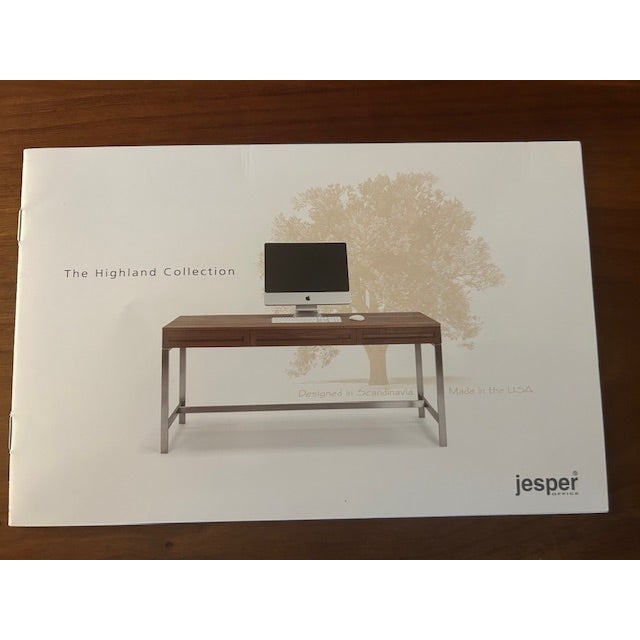 Highland 75 Collection Danish Modern Solid Wood Desk and File Cabinets - Set of 3 For Sale - Image 12 of 12