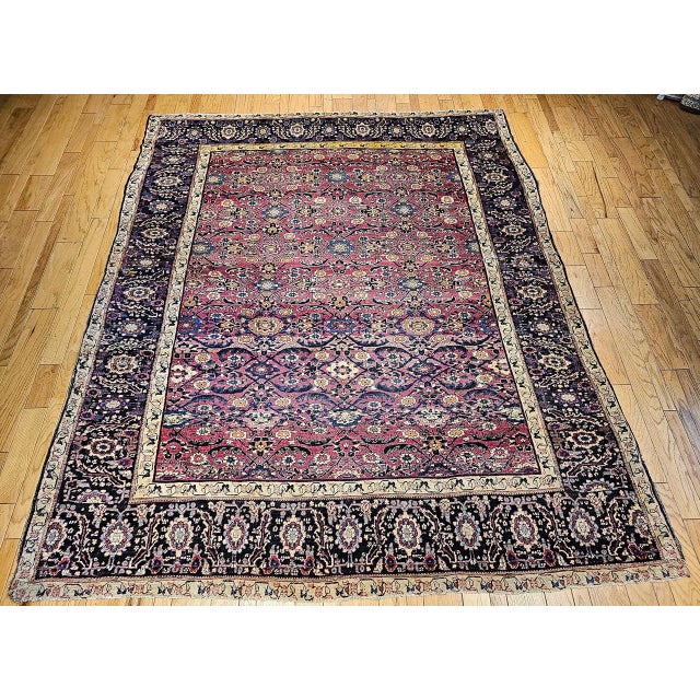 "Magnificent late19th century Persian Ziegler Mahal Sultanabad room size rug. Hand-woven in the last quarter of the 1800s,...
