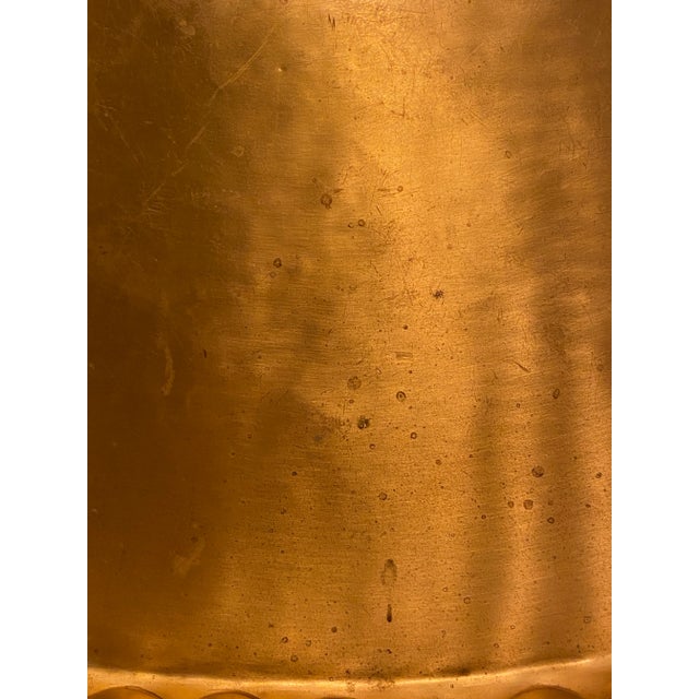 Vintage Moorish Style Large Oval Tray in 'Antique Gold" Finish For Sale - Image 4 of 6