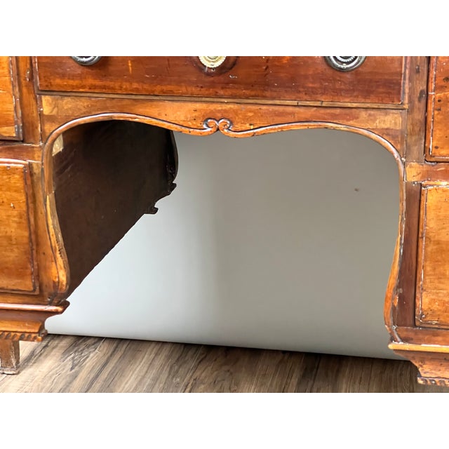 Brown Antique Louis XVI Period Ladies Desk With Tooled Leather Top C. 18th Century For Sale - Image 8 of 11