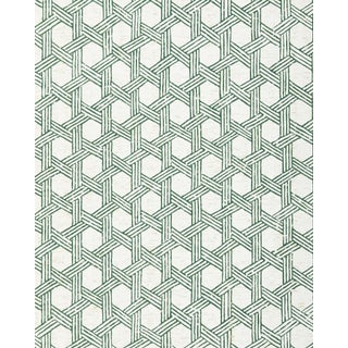 Serena & Lily White & Green Cayman Cork Wallcovering For Sale