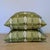 Brunschwig & Fils Girard Pillows in Leaf Softened cotton/linen blend, invisible zippers and professionally serged seams....