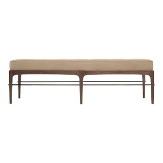 Linear Bench in Natural Wanut Series 60 by Stamford Modern For Sale